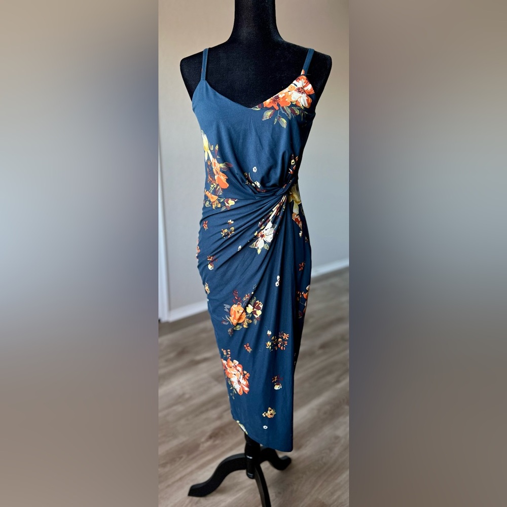 Nine Britton Floral Dress in Blue and Orange